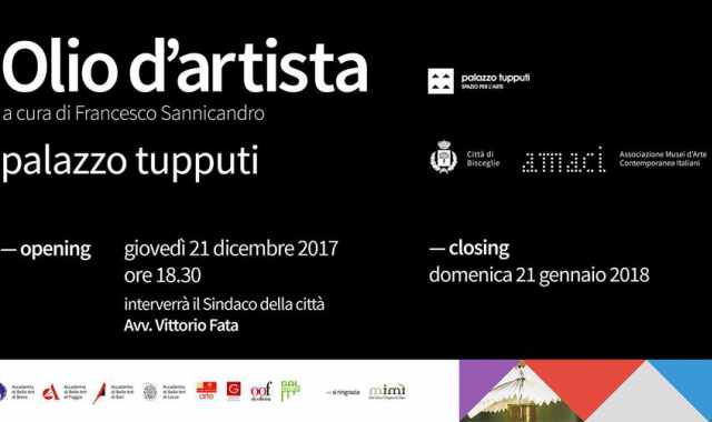 Bisceglie, Palazzo Tupputi: collettiva d'arte dedicata alla produzione dell'olio